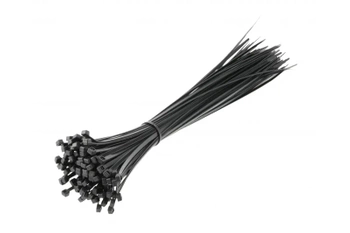 HT2C714 Nylonowe opaski zaciskowe 4,8 x 370 mm, 100 szt., czarne
